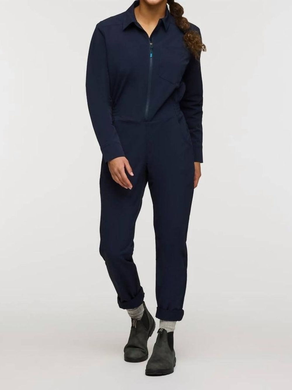 cotopaxi Navy Long-Sleeve Zip Utility Jumpsuit